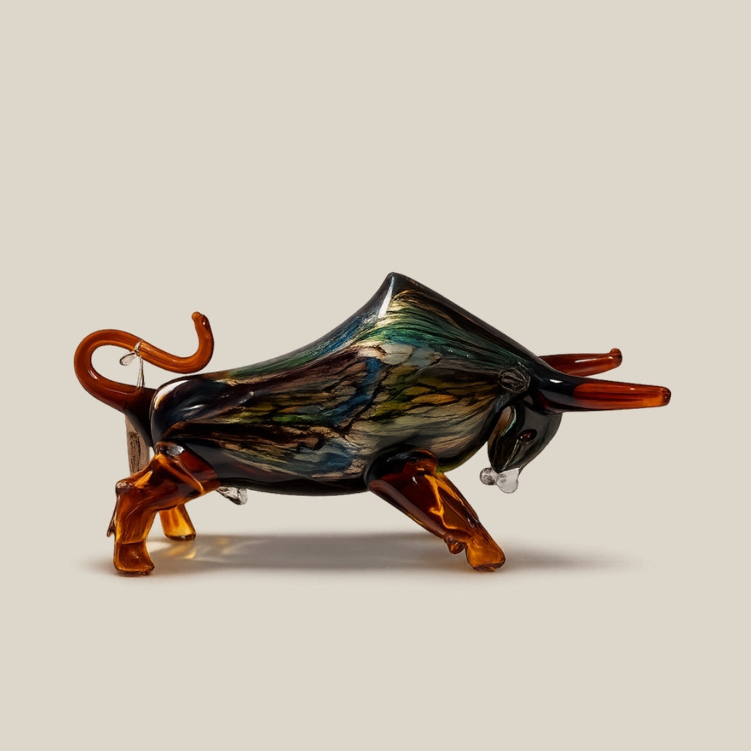 Asterion - Italian art glass bull - view 2
