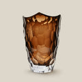 Brunelle - sommerso amber Italian art glass vase - view 1