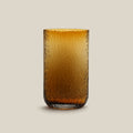 Honey Crest - tall amber Italian art glass vase - view 1