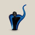 Luna Blu - blue Italian art glass sculpture - view 1