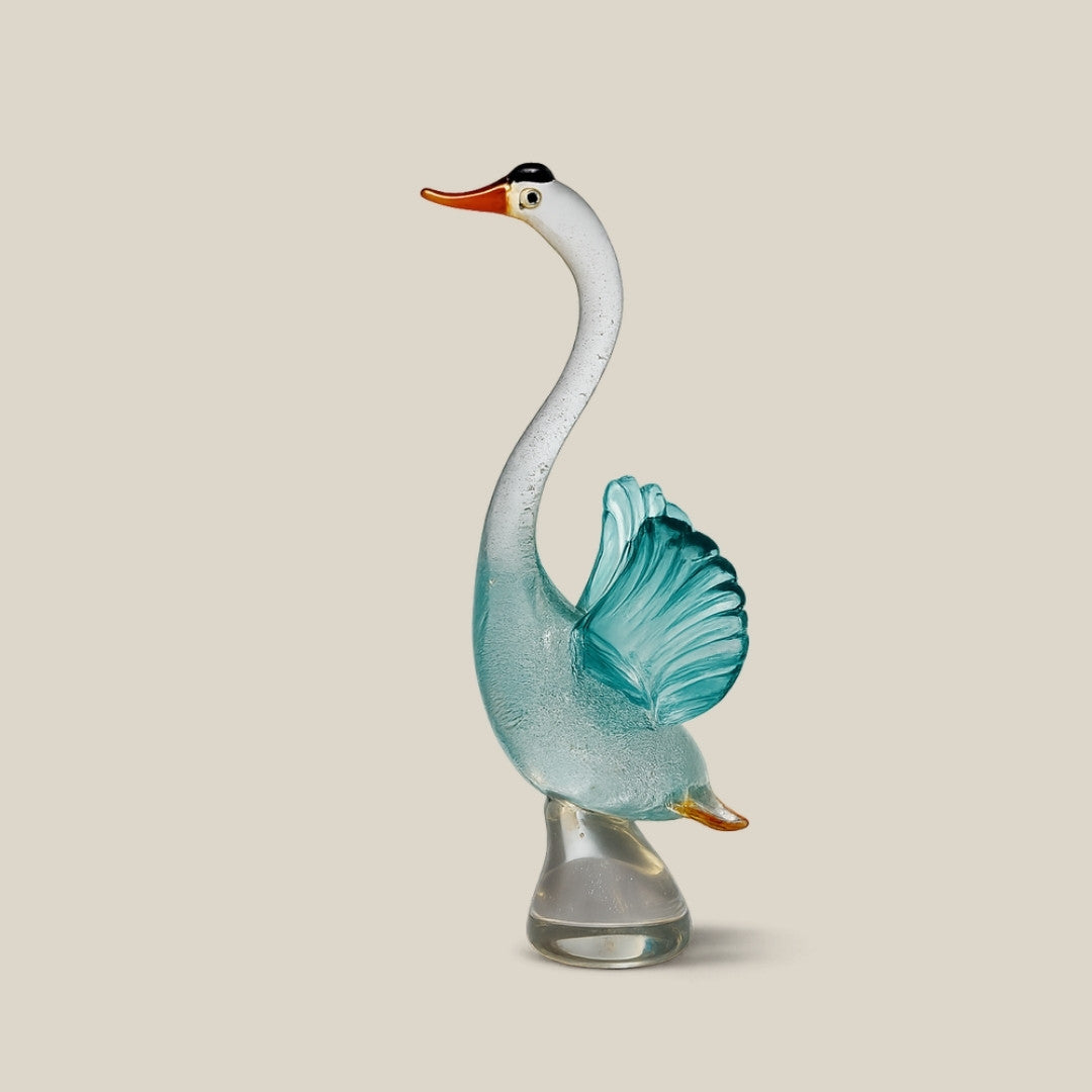 Serenade - pair of Italian art glass swans - view 2