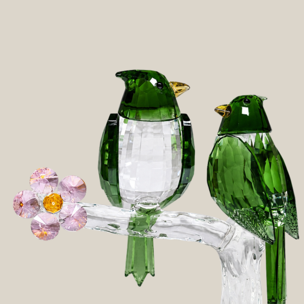 Sparrows in Bloom Crystal