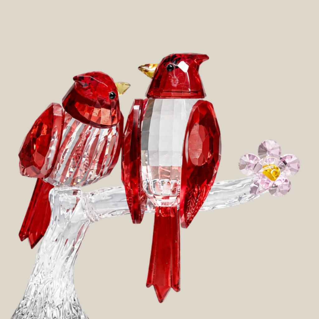 Sparrows in Bloom Crystal