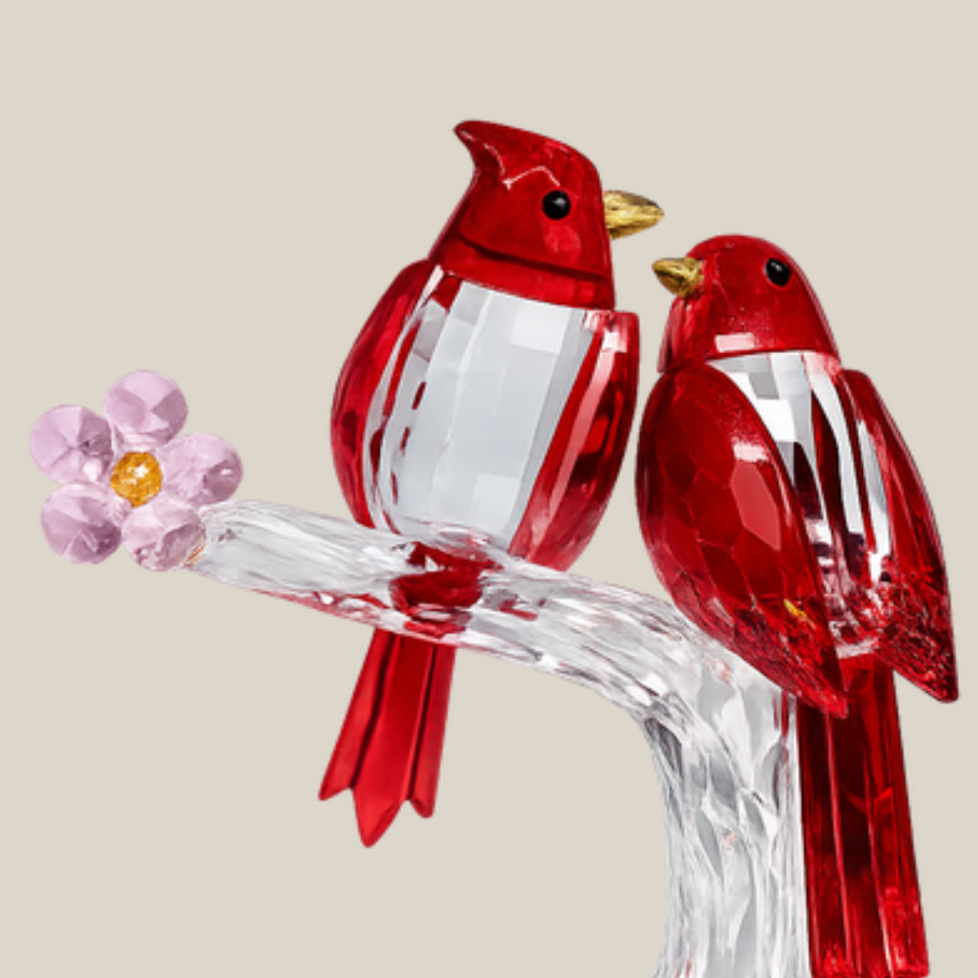 Sparrows in Bloom Crystal