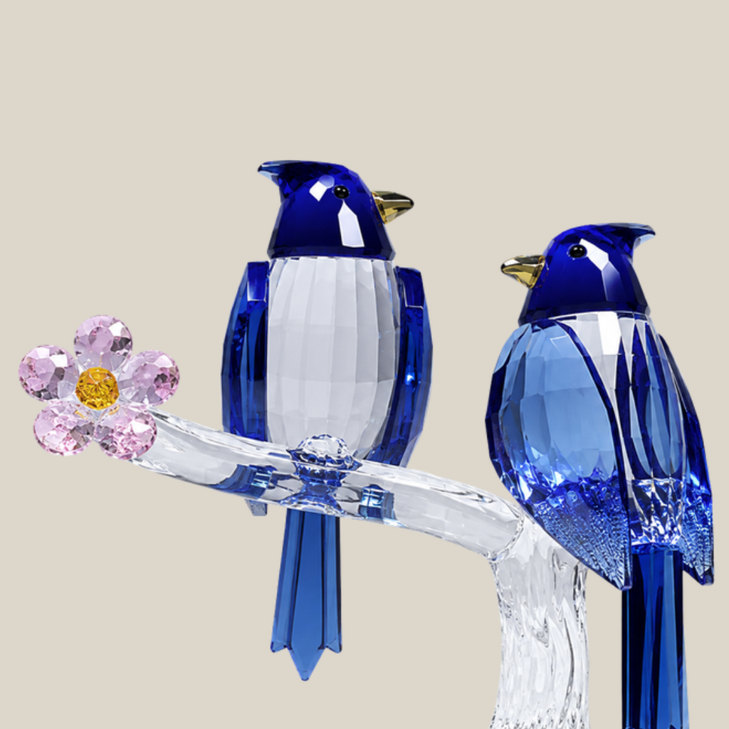 Sparrows in Bloom Crystal