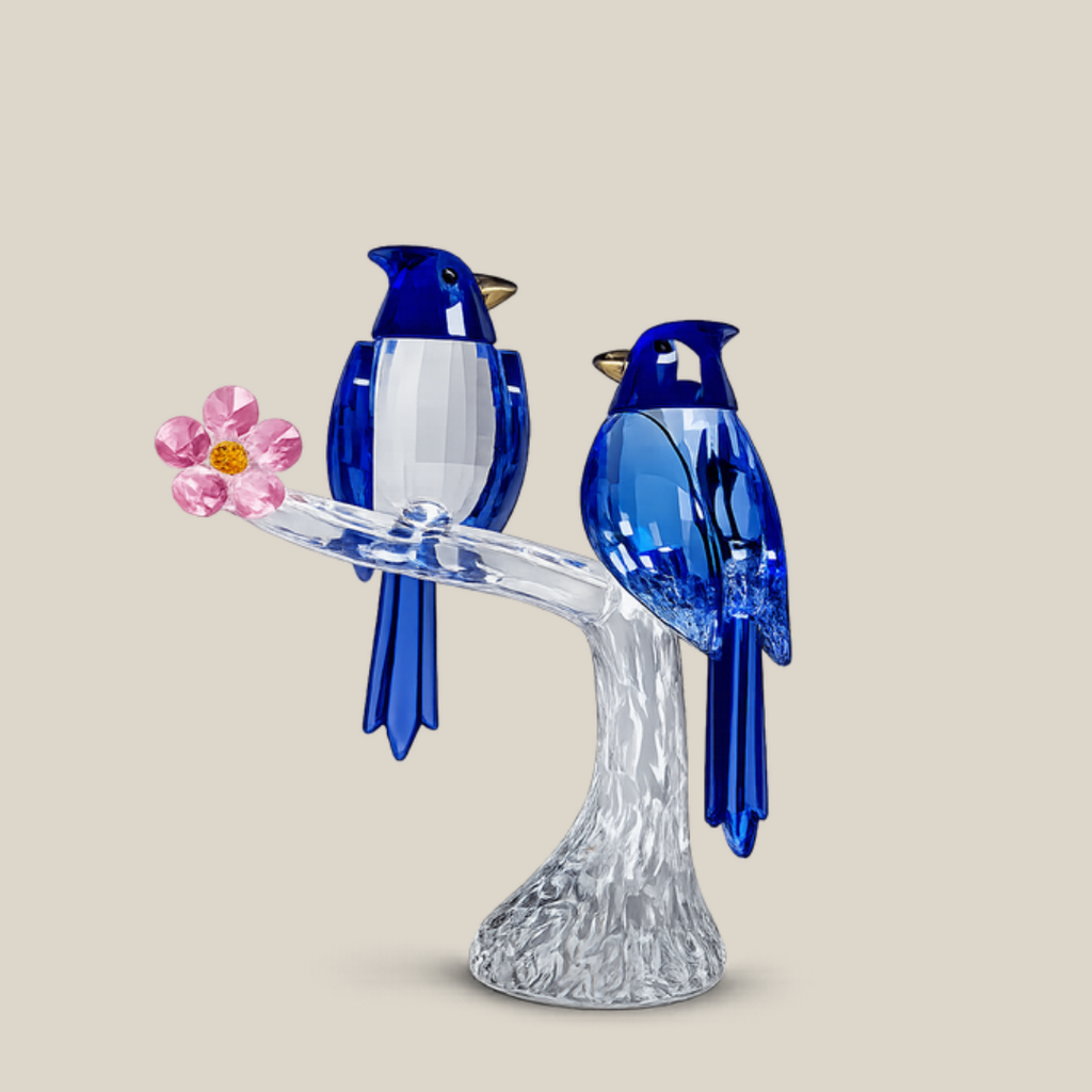 Sparrows in Bloom Crystal