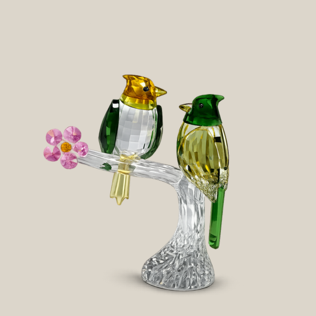 Sparrows in Bloom Crystal