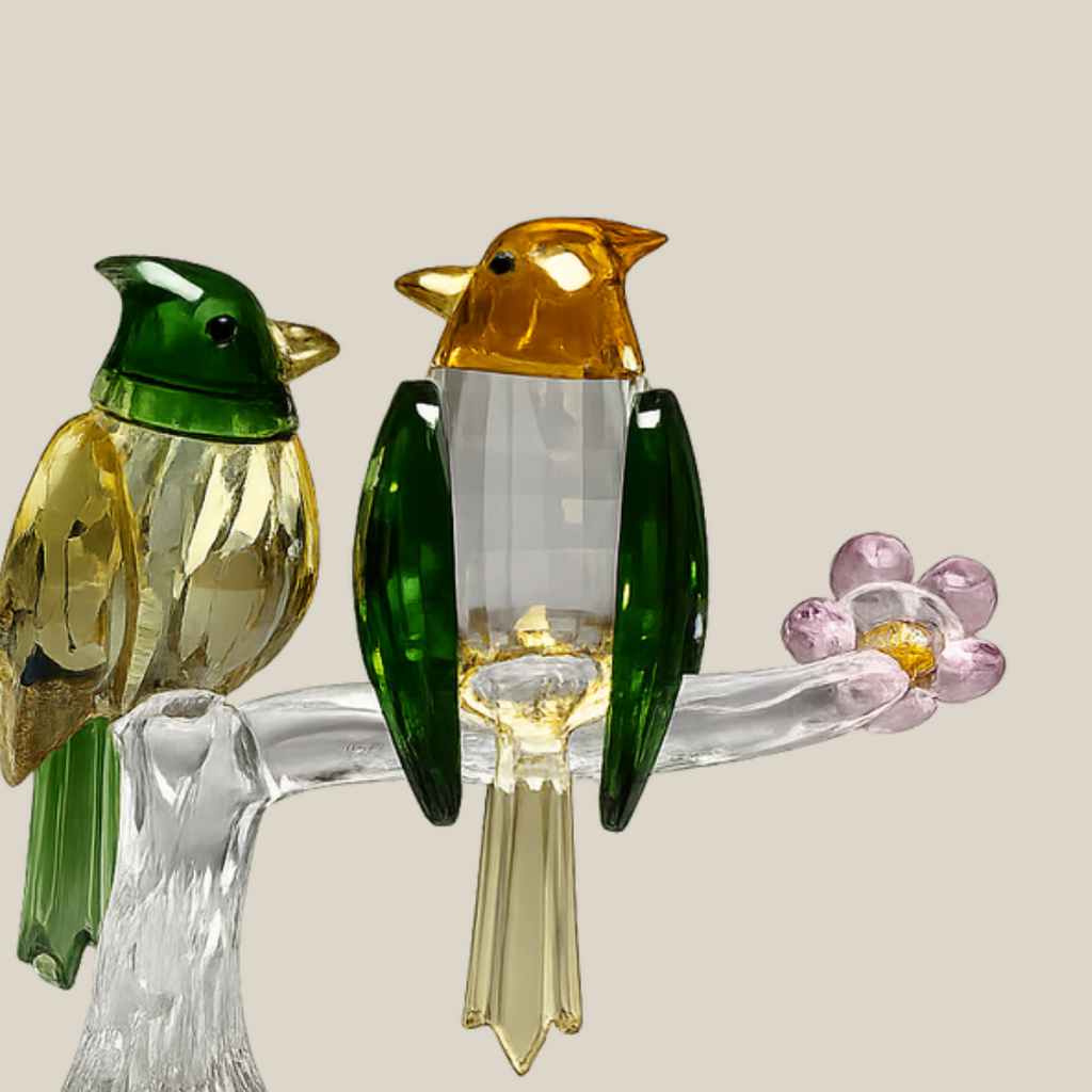 Sparrows in Bloom Crystal