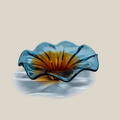 Aqua Sunburst Bowl