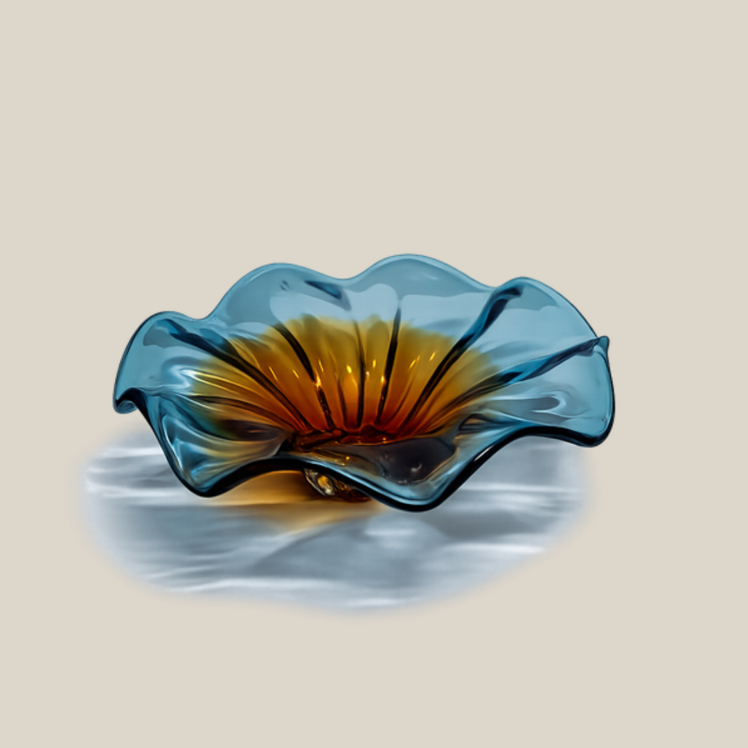 Aqua Sunburst Bowl