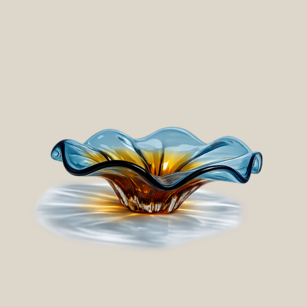 Aqua Sunburst Bowl