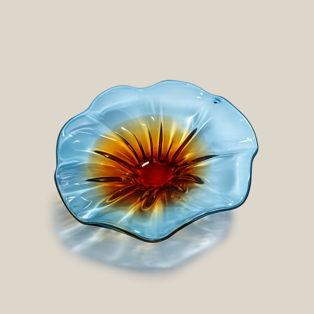 Aqua Sunburst Bowl