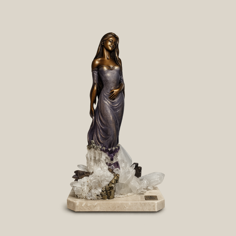 Fertility Muse Crystal Bronze Sculpture