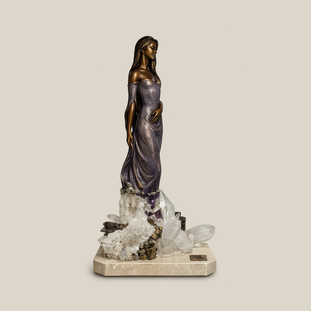 Fertility Muse Crystal Bronze Sculpture