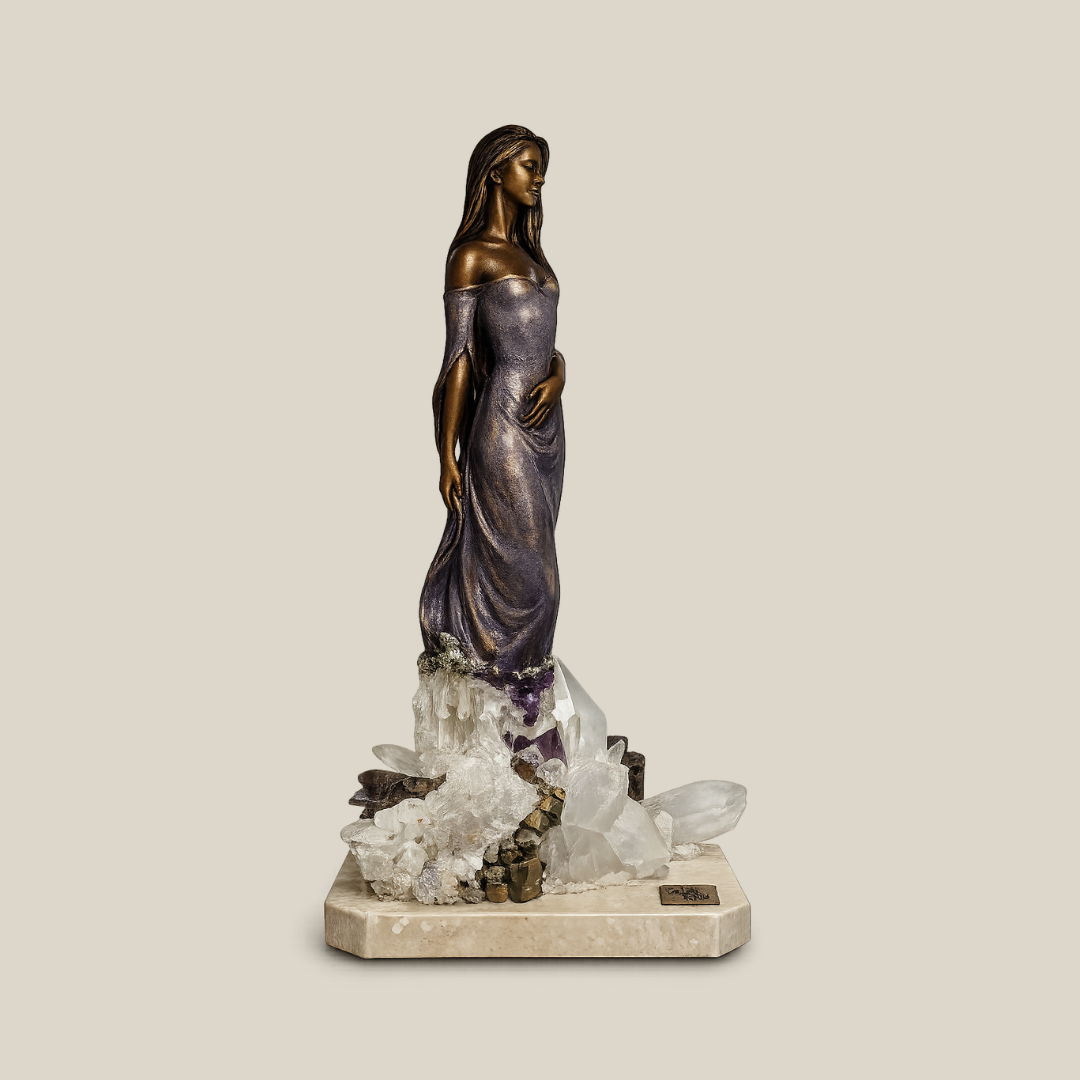 Fertility Muse Crystal Bronze Sculpture