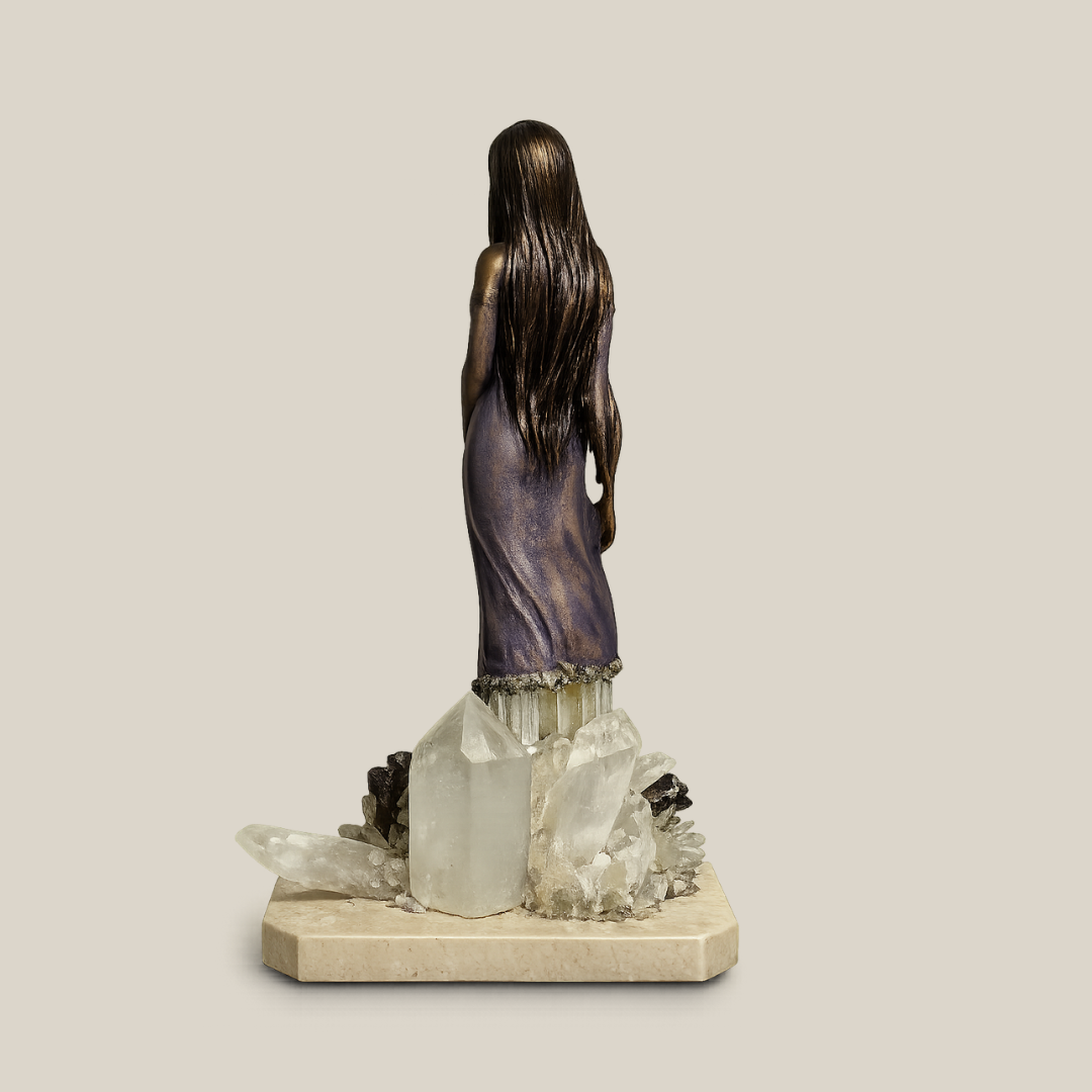 Fertility Muse Crystal Bronze Sculpture