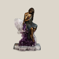 Evenfall Bronze Amethyst Sculpture