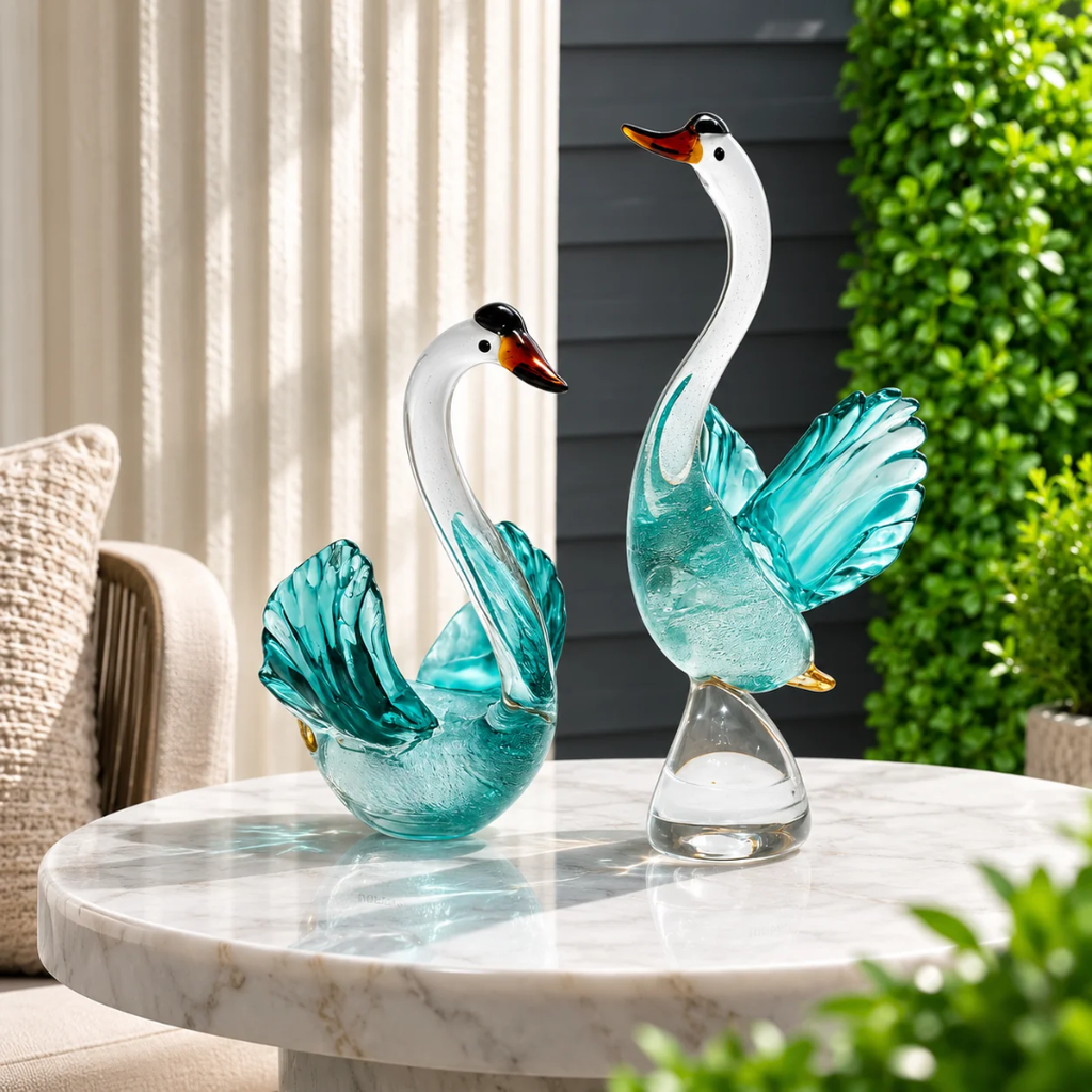 Serenade Glass Sculpture Pair
