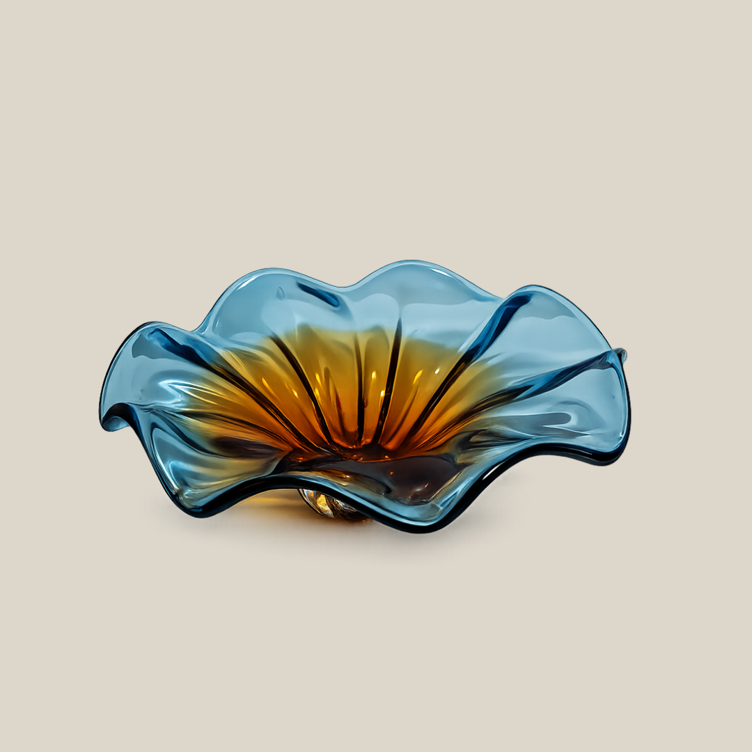Aqua Sunburst Bowl