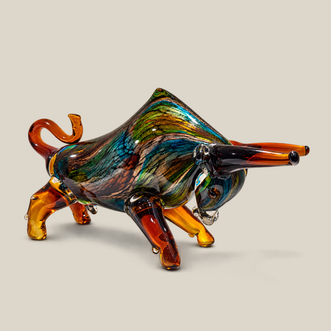 Asterion Bull Glass Sculpture