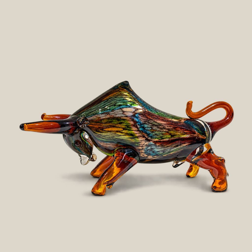Asterion Bull Glass Sculpture