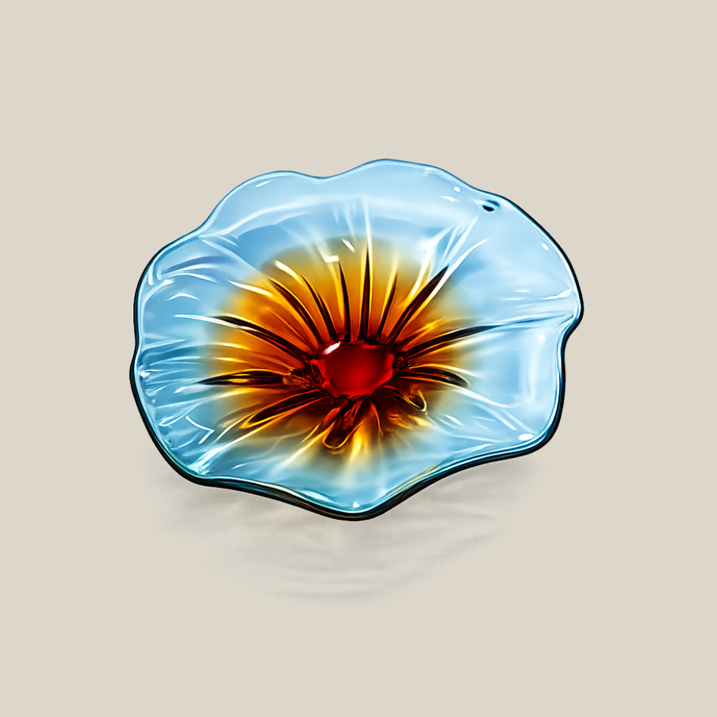 Aqua Sunburst Bowl