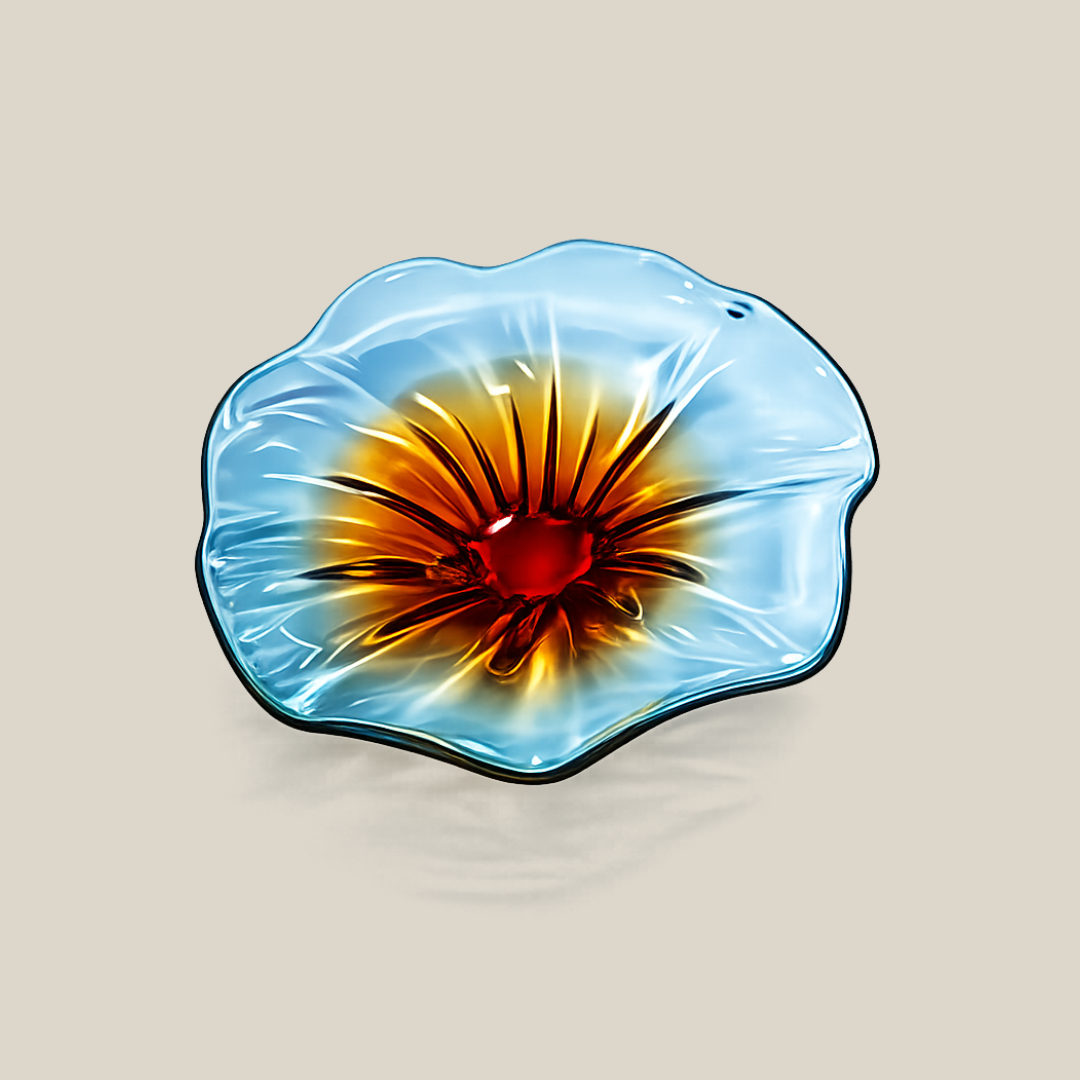 Aqua Sunburst Bowl