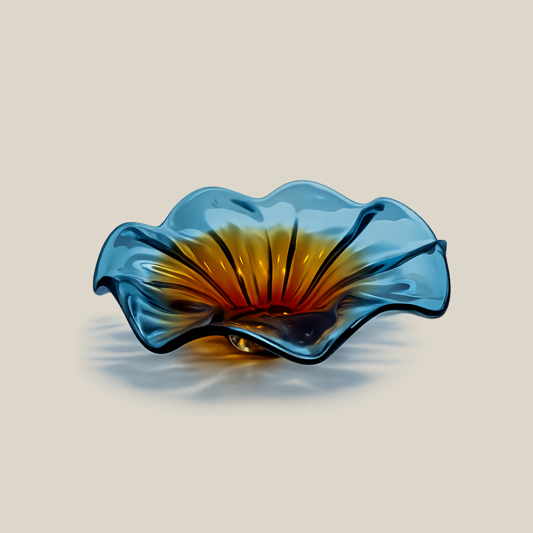 Aqua Sunburst Bowl