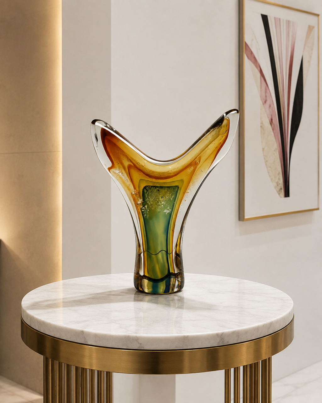 Zenith Crest Glass Statement Decor