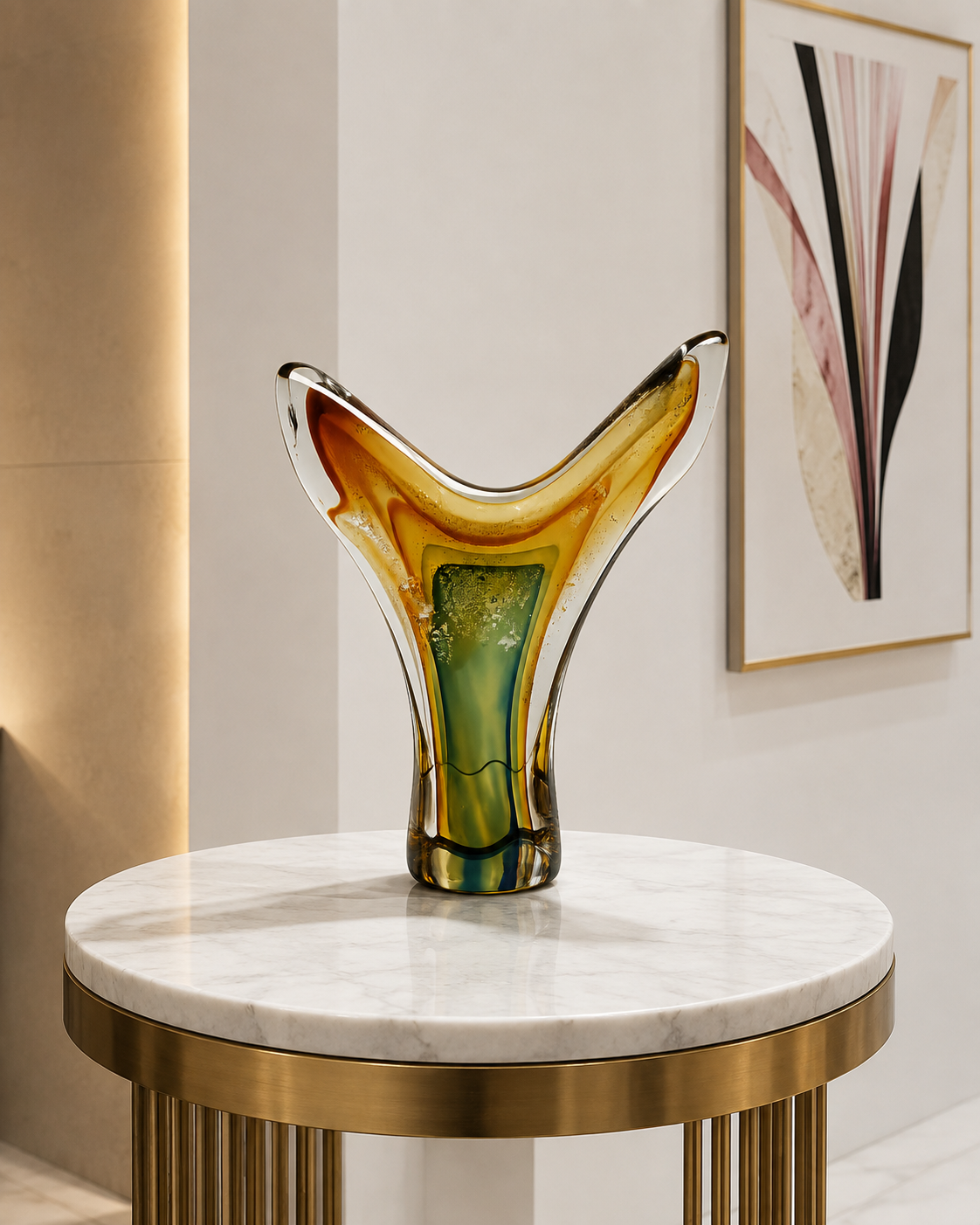 Zenith Crest Glass Statement Decor