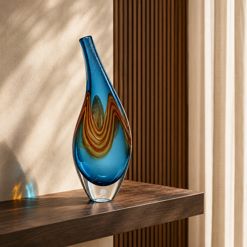 Azure Teardrop Vase