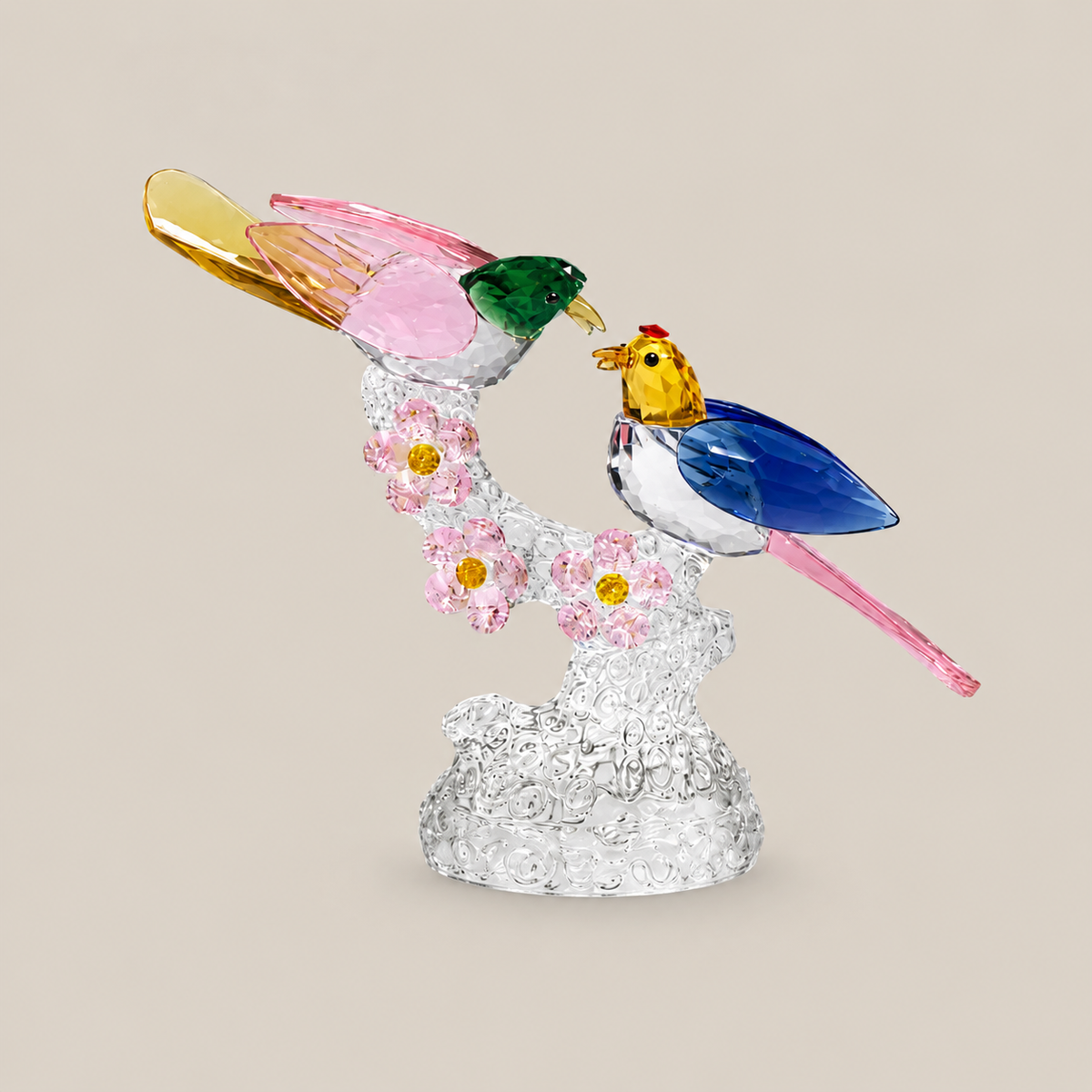 The Love Birds Crystal Sculpture