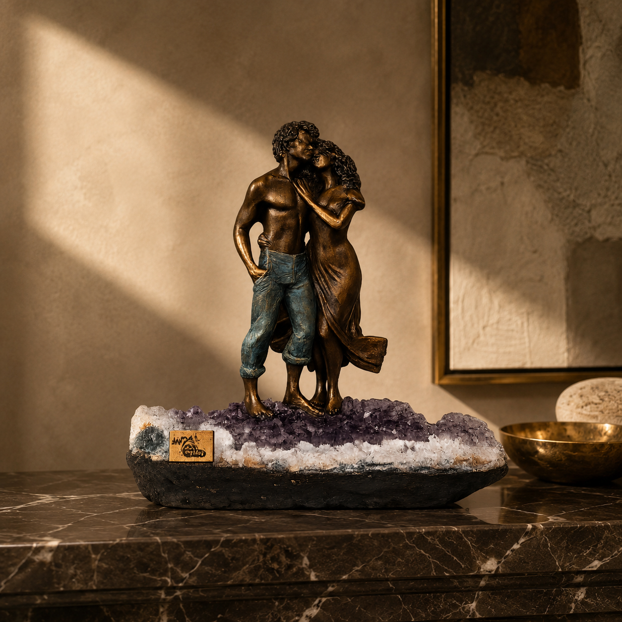 Dawn Tranquility Bronze Patina Bedroom Sculpture