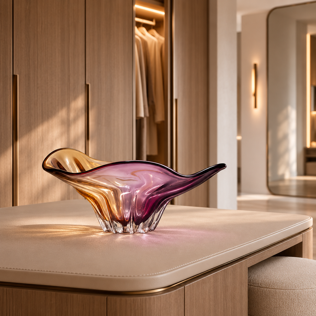 Orchid Gold Ruffle Bowl
