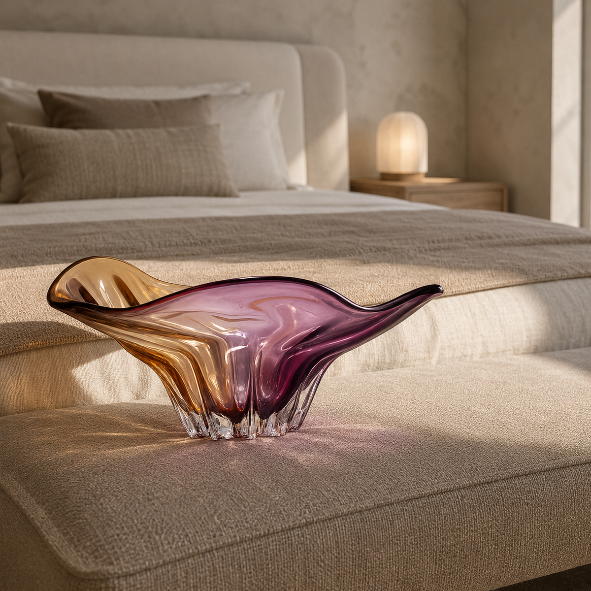 Orchid Gold Ruffle Bowl