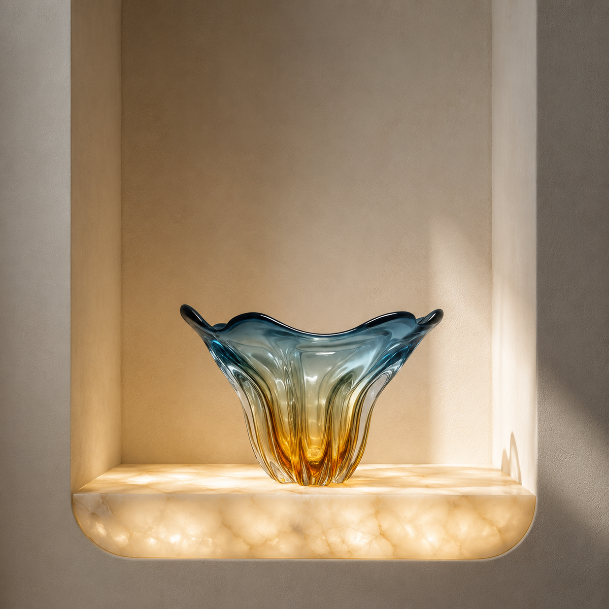 Azure Petal Bowl