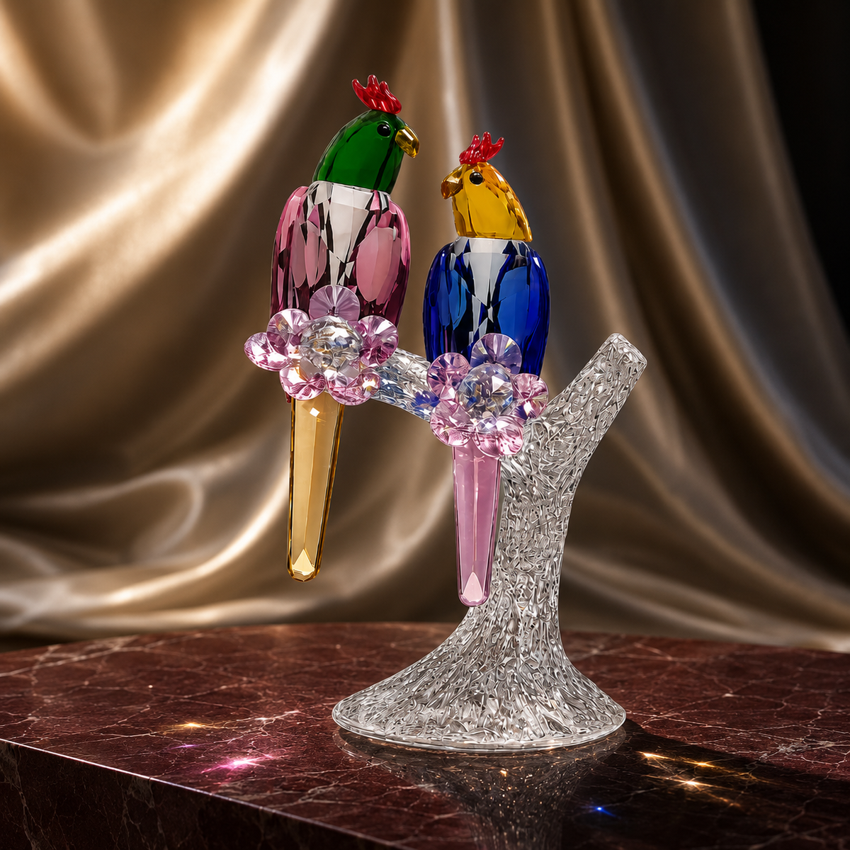 Songbirds Harmony Crystal Sculpture