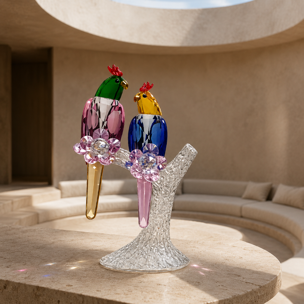 Songbirds Harmony Crystal Sculpture