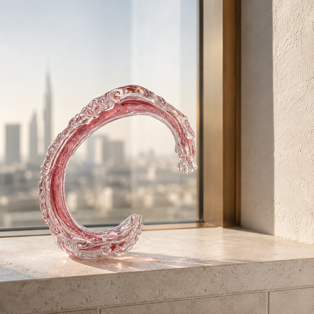 Coral Crescent Statement Decor