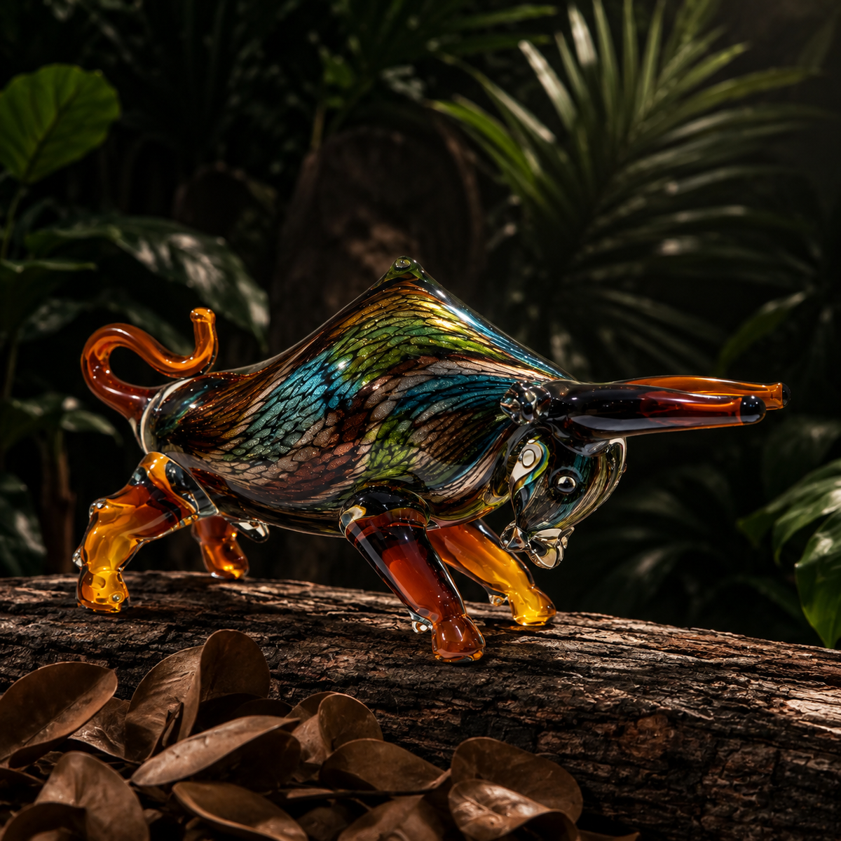 Asterion Bull Glass Sculpture