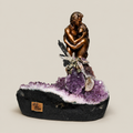 Busto Pareja Harmony Bronze & Amethyst Figurative Sculpture