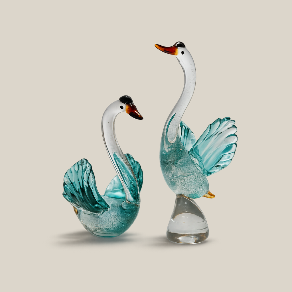Serenade Glass Sculpture Pair